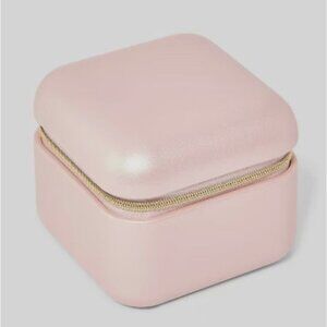 Rounded Square Travel Organizer Jewelry Pink Box - A New Day